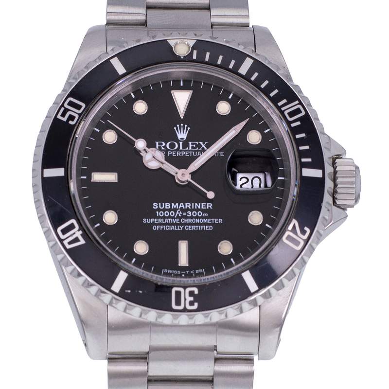 Montre d'occasion ROLEX Submariner Date homme automatique bracelet acier - vue D1