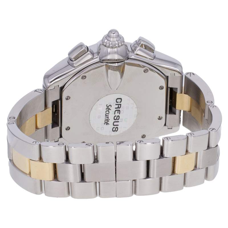 Montre d'occasion CARTIER Roadster homme automatique bracelet or jaune 750/000 et acier - vue 3