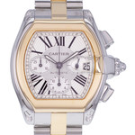 Montre d'occasion CARTIER Roadster homme automatique bracelet or jaune 750/000 et acier - vue D1