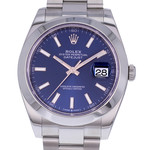 Montre d'occasion ROLEX DateJust 41 homme mouvement automatique certifié (cosc) bracelet acier - vue D1