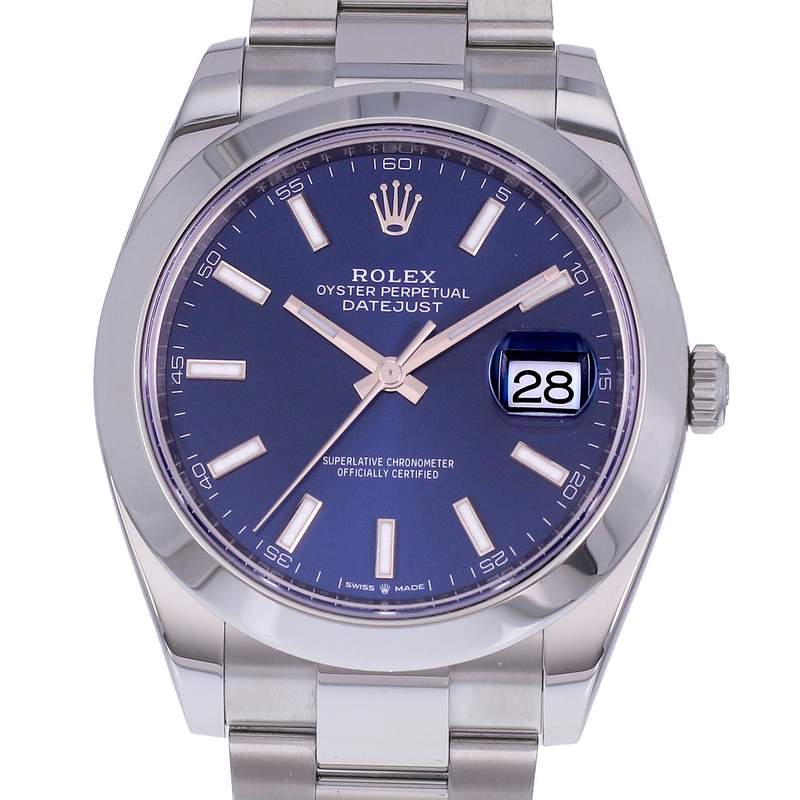 Montre d'occasion ROLEX DateJust 41 homme mouvement automatique certifié (cosc) bracelet acier - vue D1