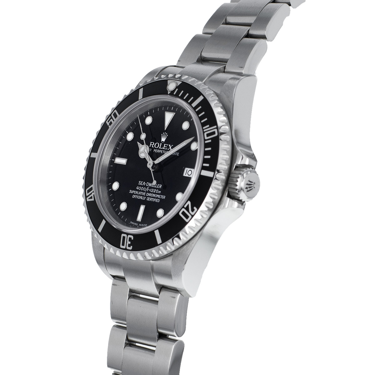 Montre d'occasion ROLEX Sea-Dweller 4000 homme mouvement automatique certifié (cosc) bracelet acier - vue D2