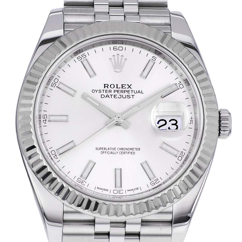 Montre d'occasion ROLEX Air King Precision mixte automatique bracelet acier - vue D1