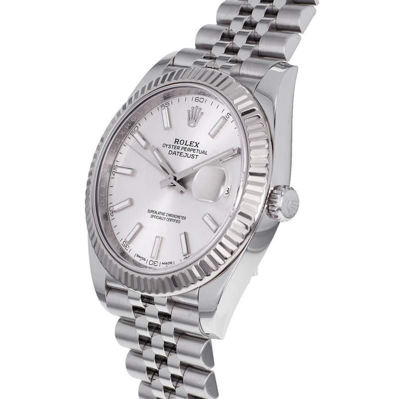 Montre d'occasion ROLEX Air King Precision mixte automatique bracelet acier - vue D2
