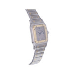 Montre d'occasion CARTIER Santos Galbée Grand Modèle homme quartz bracelet or jaune 750/000 et acier - vue 2