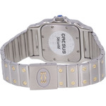 Montre d'occasion CARTIER Santos Galbée Grand Modèle homme quartz bracelet or jaune 750/000 et acier - vue 3
