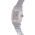 Montre d'occasion CARTIER Santos Galbée Grand Modèle homme quartz bracelet or jaune 750/000 et acier - vue D2