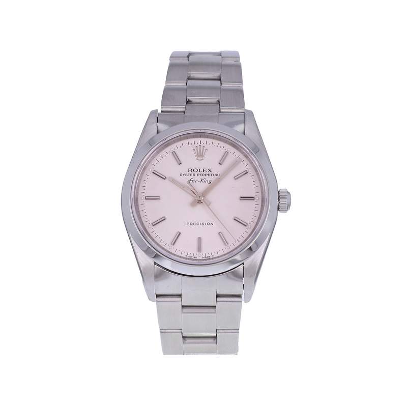Montre d'occasion ROLEX Air King Precision mixte automatique bracelet acier - vue 1