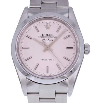 Montre d'occasion ROLEX Air King Precision mixte automatique bracelet acier