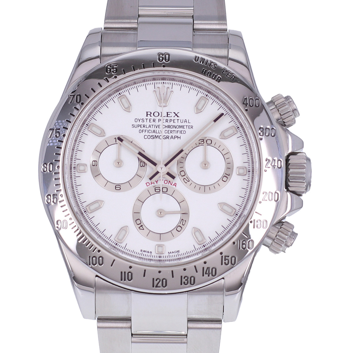 Montre d'occasion ROLEX Cosmograph Daytona APH homme mouvement automatique certifié (cosc) bracelet acier - vue D1