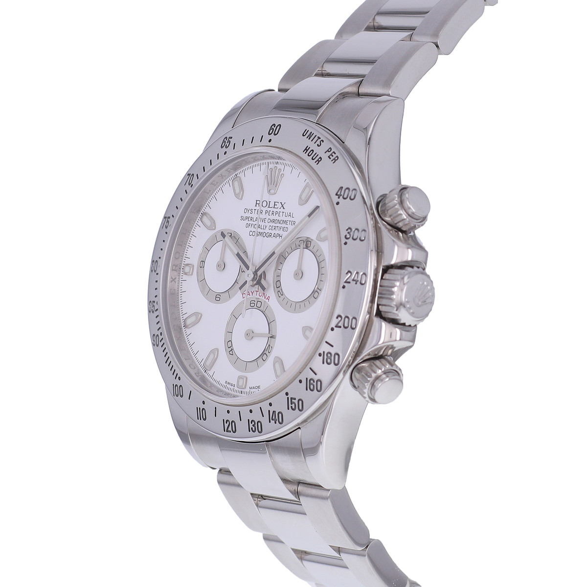 Montre d'occasion ROLEX Cosmograph Daytona APH homme mouvement automatique certifié (cosc) bracelet acier - vue D2