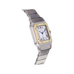 Montre d'occasion CARTIER Santos Carrée mixte automatique bracelet or jaune 750/000 et acier - vue 2