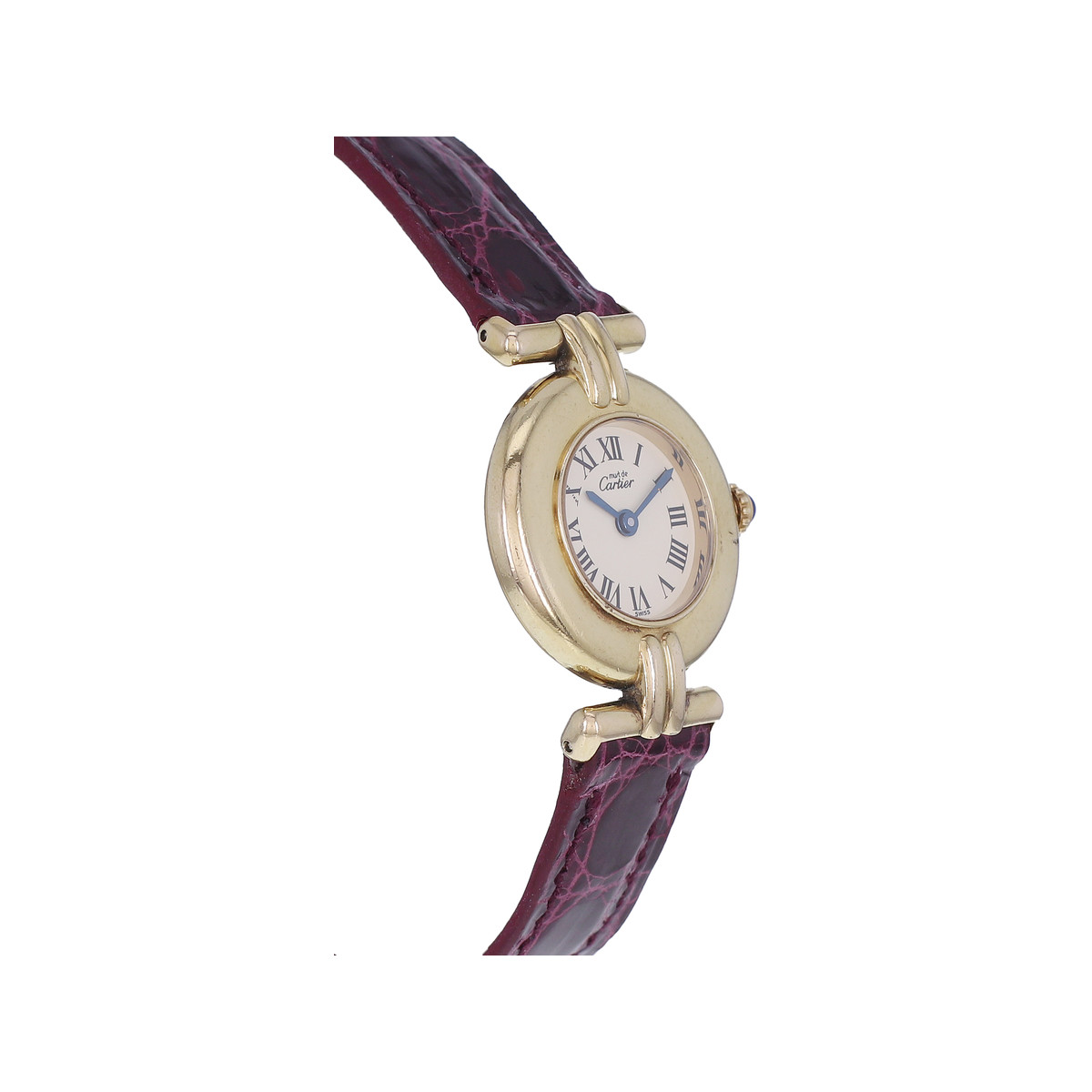 Montre d'occasion CARTIER Must Colisée femme quartz bracelet cuir cresus - vue 2