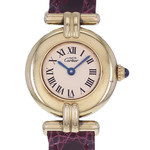 Montre d'occasion CARTIER Must Colisée femme quartz bracelet cuir cresus - vue D1