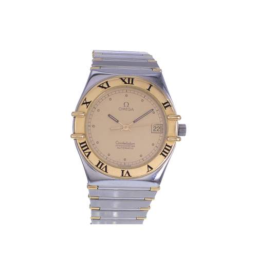 Montre d'occasion OMEGA Constellation Chronometer mixte mouvement automatique certifié (cosc) bracelet or jaune 750/000 et acier