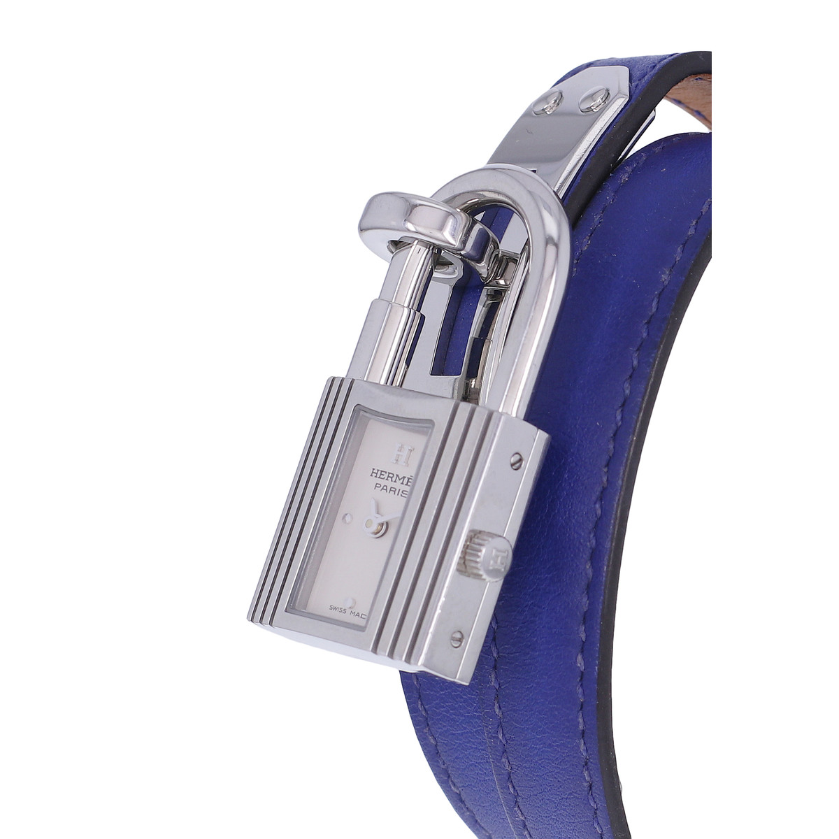 Montre d'occasion HERMES Kelly Lock femme quartz bracelet cuir d'origine - vue D2