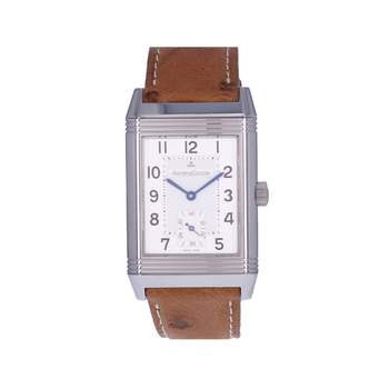 Montre d'occasion JAEGER LECOULTRE Reverso Grande Taille homme mécanique bracelet cuir cresus