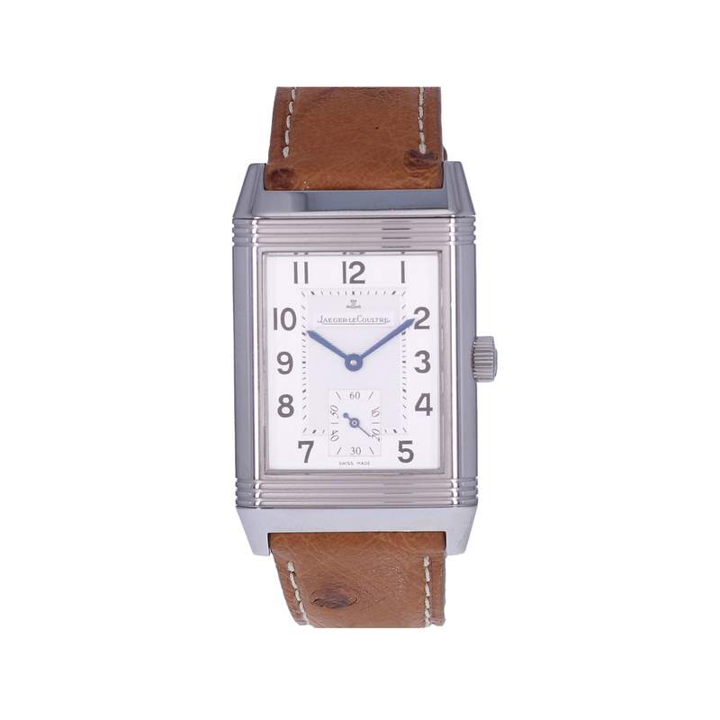 Montre d'occasion JAEGER LECOULTRE Reverso Grande Taille homme mécanique bracelet cuir cresus - vue 1