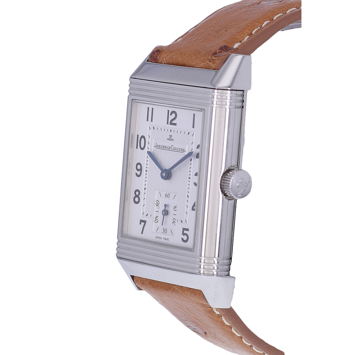 Montre d'occasion JAEGER LECOULTRE Reverso Grande Taille homme mécanique bracelet cuir cresus - vue D2