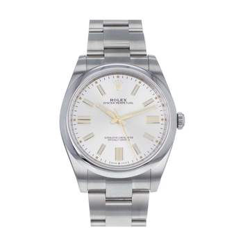 Montre d'occasion ROLEX Oyster Perpetual homme mouvement automatique certifié (cosc) bracelet acier