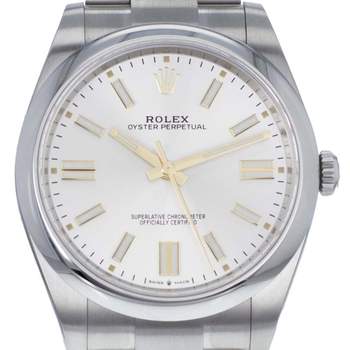 Montre d'occasion ROLEX Oyster Perpetual homme mouvement automatique certifié (cosc) bracelet acier