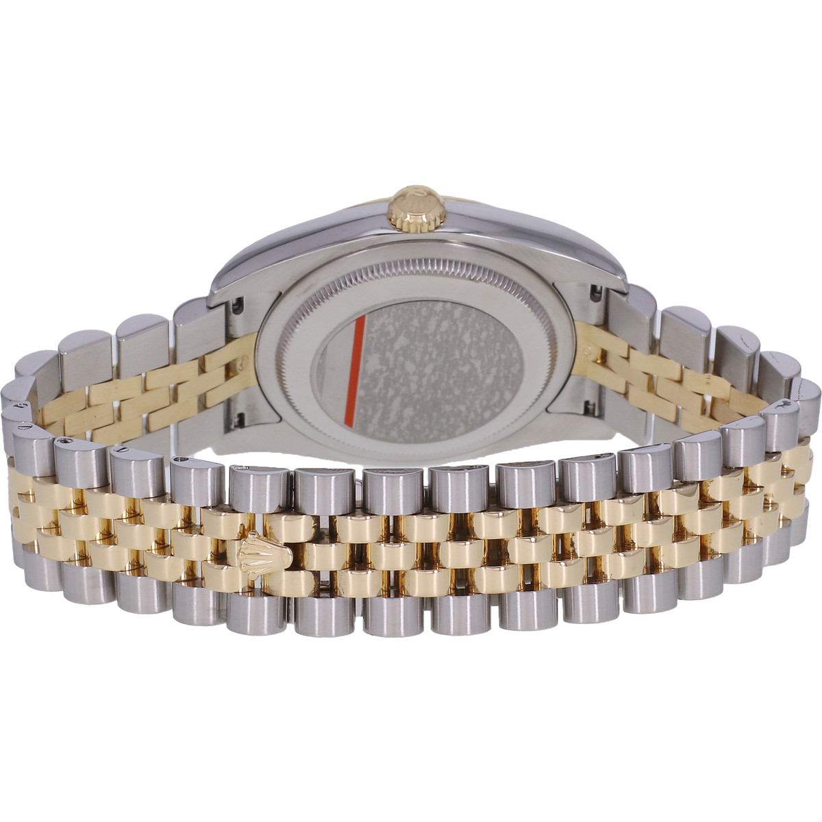 Montre d'occasion ROLEX DateJust 36 mixte mouvement automatique certifié (cosc) bracelet or jaune 750/000 et acier - vue 3