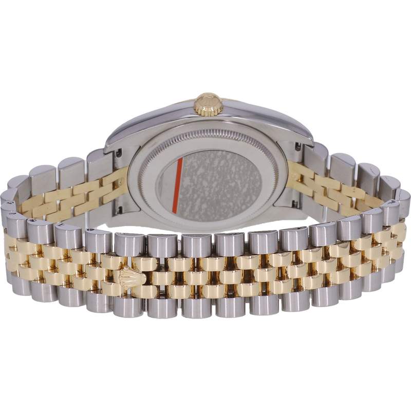 Montre d'occasion ROLEX DateJust 36 mixte mouvement automatique certifié (cosc) bracelet or jaune 750/000 et acier - vue 3