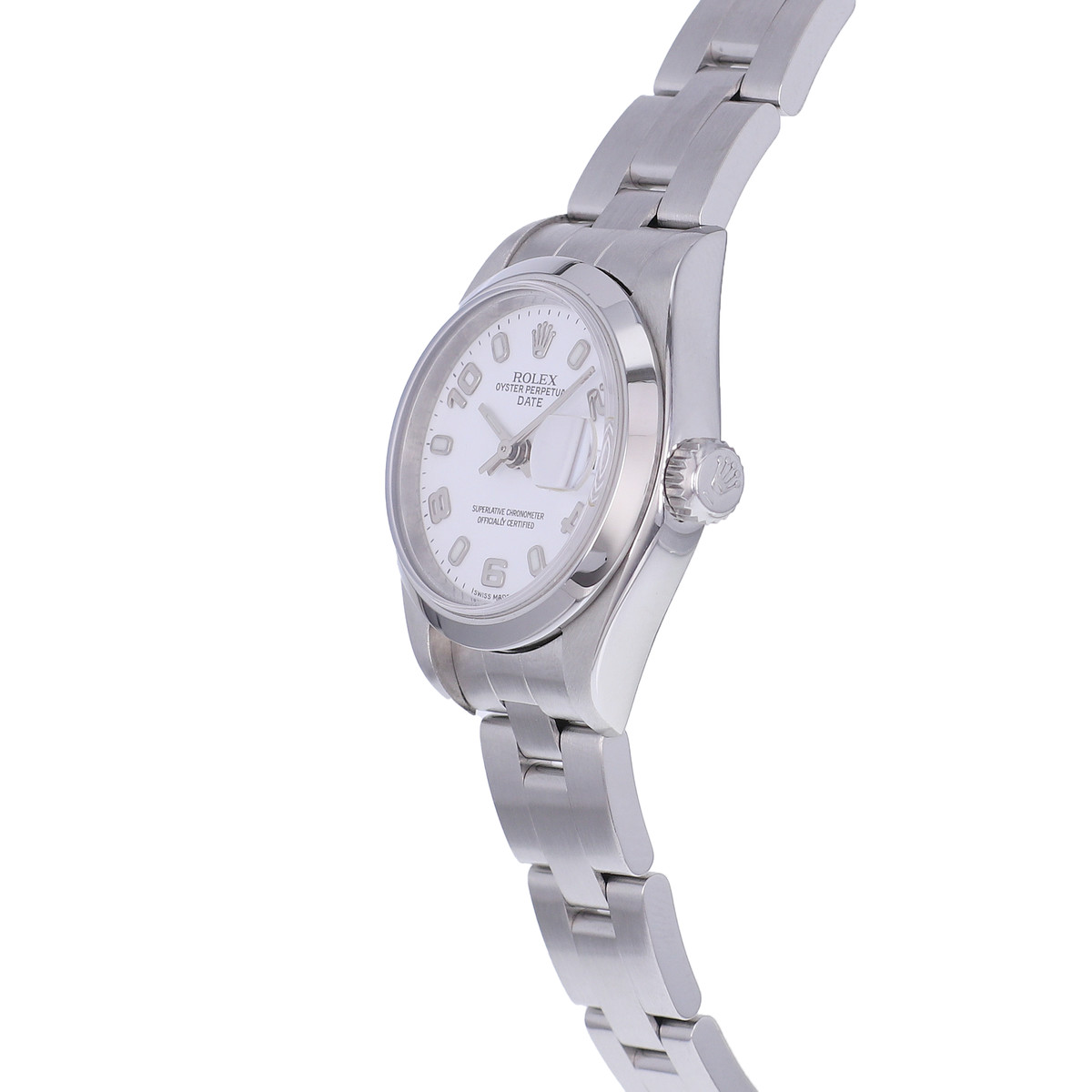 Montre d'occasion ROLEX Date Lady femme mouvement automatique certifié (cosc) bracelet acier - vue D2