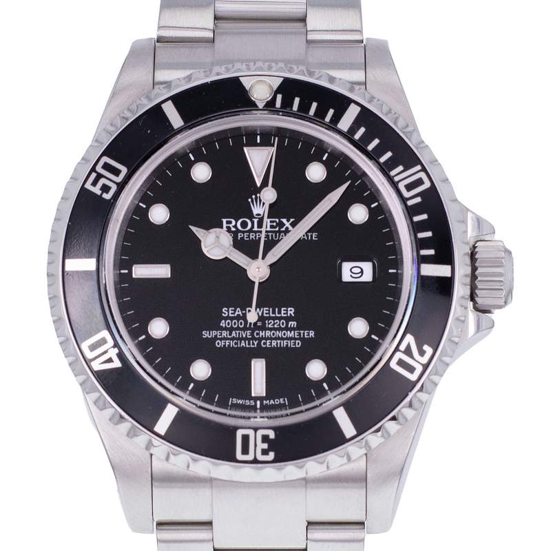 Montre d'occasion ROLEX Sea-Dweller homme mouvement automatique certifié (cosc) bracelet acier - vue D1