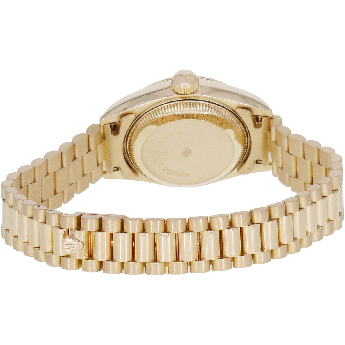 Montre d'occasion ROLEX DateJust Lady femme mouvement automatique certifié (cosc) bracelet or jaune 750/000 - vue 3