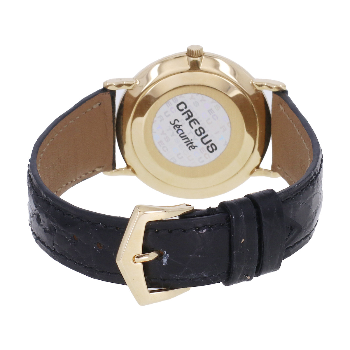 Montre d'occasion PATEK PHILIPPE Calatrava homme mécanique bracelet cuir cresus - vue 3