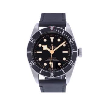 Montre d'occasion TUDOR Black Bay homme mouvement automatique certifié (cosc) bracelet cuir cresus
