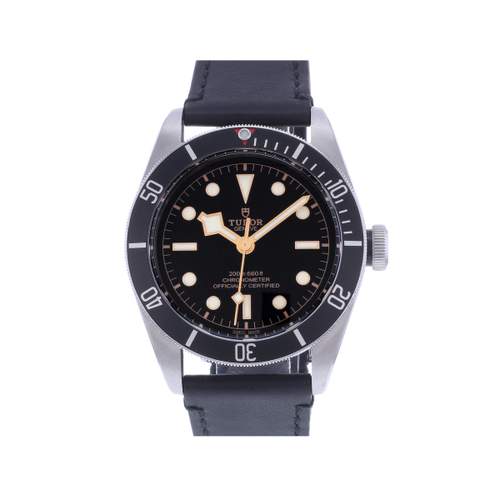Montre d'occasion TUDOR Black Bay homme mouvement automatique certifié (cosc) bracelet cuir cresus