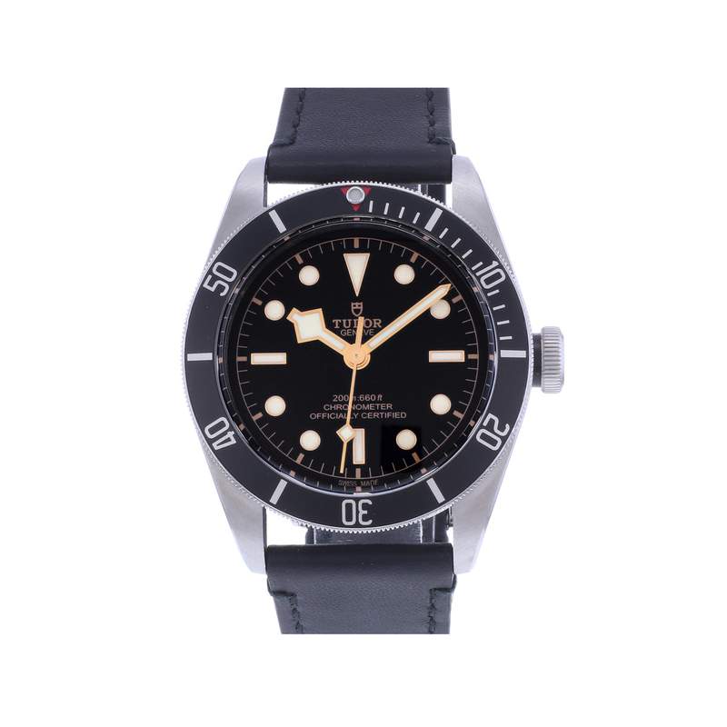 Montre d'occasion TUDOR Black Bay homme mouvement automatique certifié (cosc) bracelet cuir cresus - vue 1