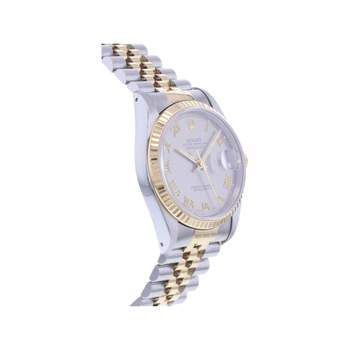 Montre d'occasion ROLEX DateJust 36 homme mouvement automatique certifié (cosc) bracelet or jaune 750/000 et acier