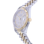 Montre d'occasion ROLEX DateJust 36 homme mouvement automatique certifié (cosc) bracelet or jaune 750/000 et acier - vue D2