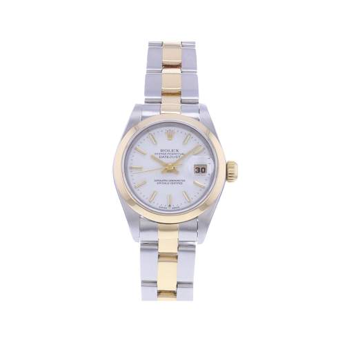 Montre d'occasion ROLEX DateJust Lady femme mouvement automatique certifié (cosc) bracelet or jaune 750/000 et acier