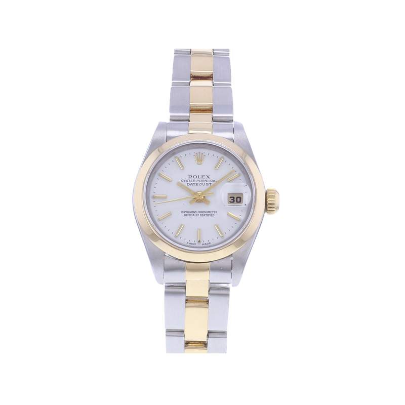 Montre d'occasion ROLEX DateJust Lady femme mouvement automatique certifié (cosc) bracelet or jaune 750/000 et acier - vue 1