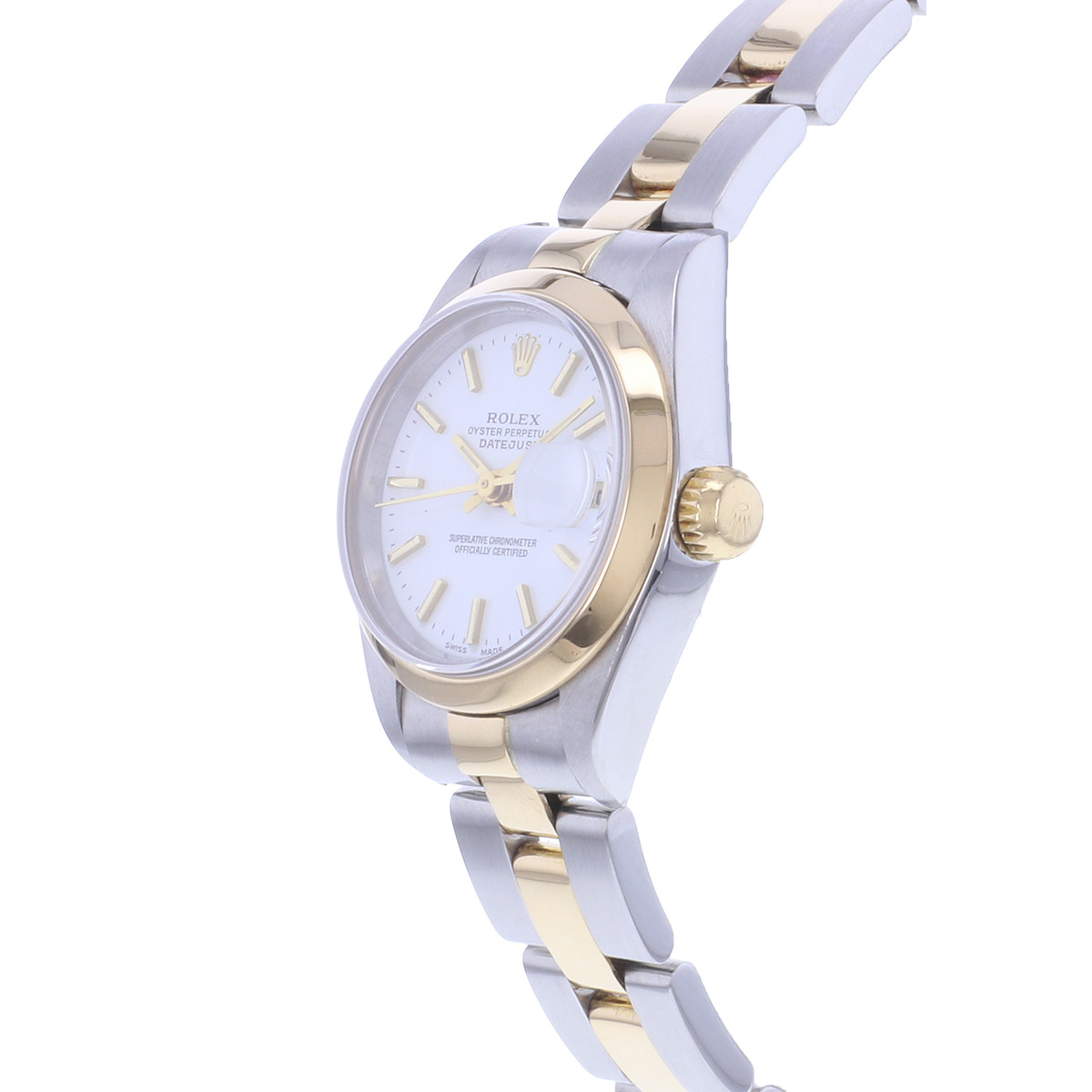 Montre d'occasion ROLEX DateJust Lady femme mouvement automatique certifié (cosc) bracelet or jaune 750/000 et acier - vue D2