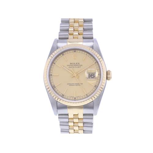 Montre d'occasion ROLEX DateJust 36 homme automatique bracelet or jaune 750/000 et acier