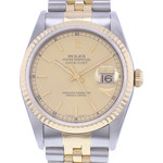 Montre d'occasion ROLEX DateJust 36 homme automatique bracelet or jaune 750/000 et acier - vue D1