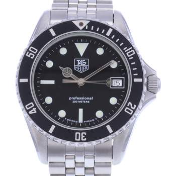 Montre d'occasion TAG HEUER 1000 Professional Vintage homme quartz bracelet acier