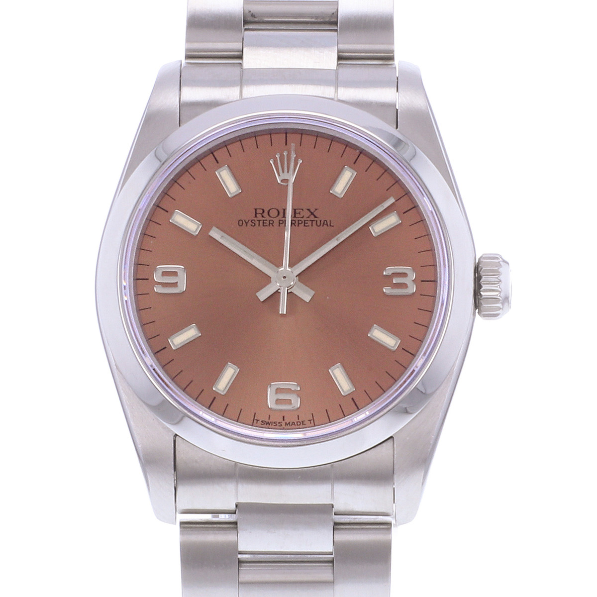 Montre d'occasion ROLEX Oyster Perpetual Medium femme automatique bracelet acier - vue D1