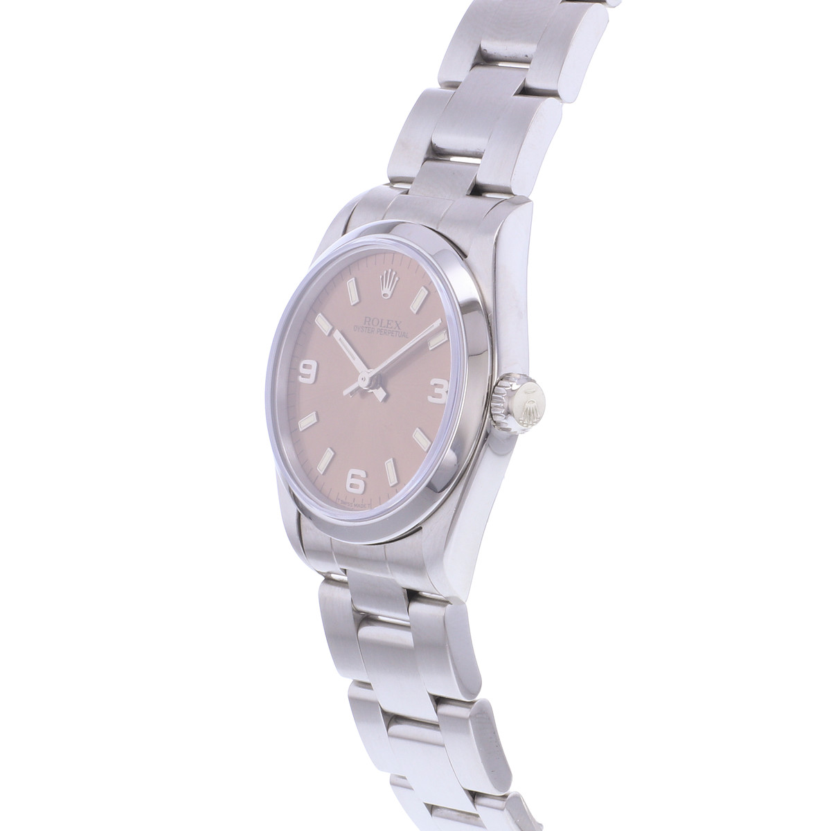 Montre d'occasion ROLEX Oyster Perpetual Medium femme automatique bracelet acier - vue D2