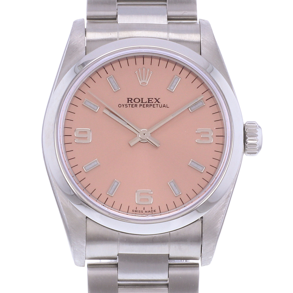 Montre d'occasion ROLEX Oyster Perpetual Medium femme automatique bracelet acier - vue D1