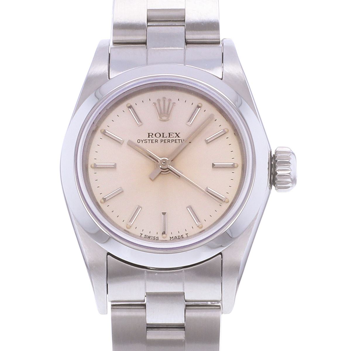 Montre d'occasion ROLEX Oyster Perpetual Lady femme automatique bracelet acier - vue D1