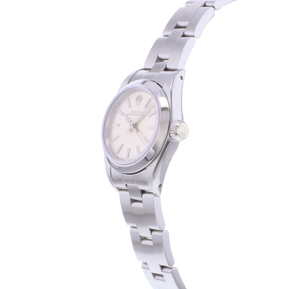 Montre d'occasion ROLEX Oyster Perpetual Lady femme automatique bracelet acier - vue D2