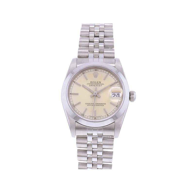 Montre d'occasion ROLEX DateJust Medium femme mouvement automatique certifié (cosc) bracelet acier - vue 1