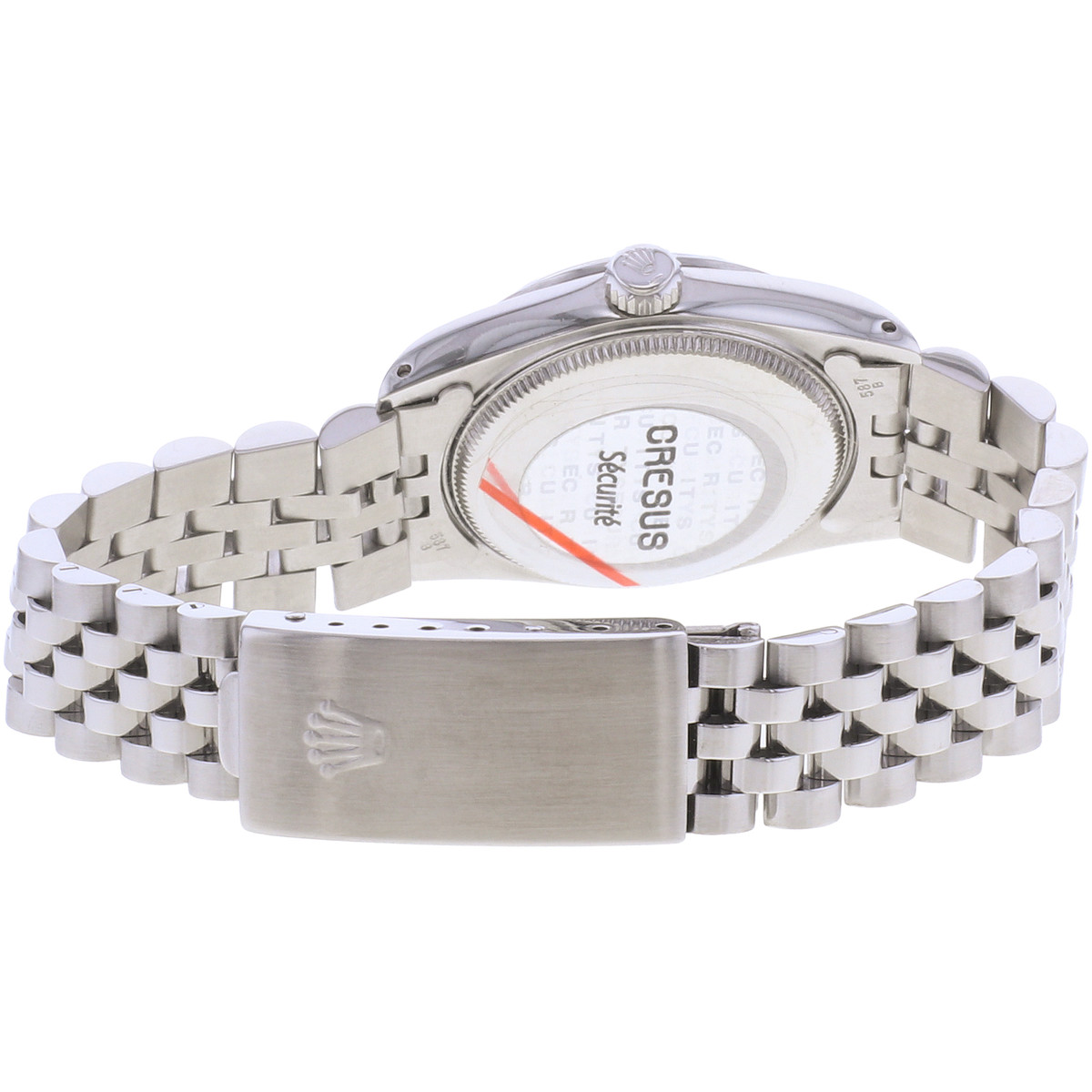 Montre d'occasion ROLEX DateJust Medium femme mouvement automatique certifié (cosc) bracelet acier - vue 3