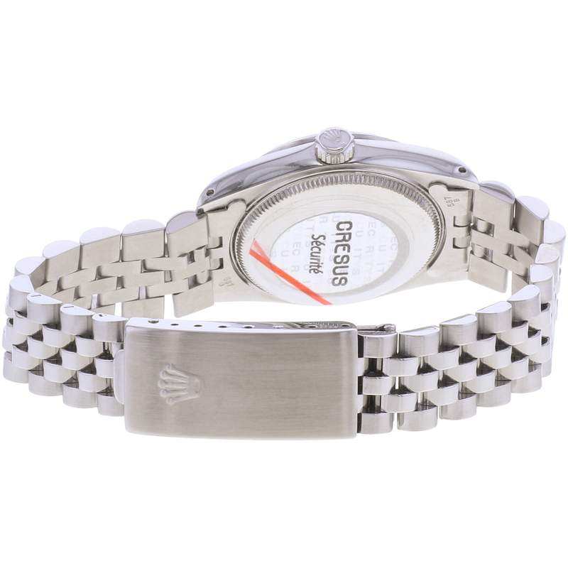 Montre d'occasion ROLEX DateJust Medium femme mouvement automatique certifié (cosc) bracelet acier - vue 3